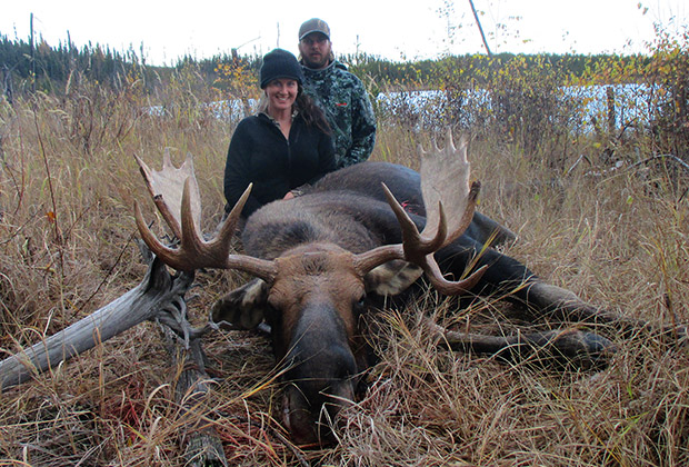 Hunter with her Trophy Moose